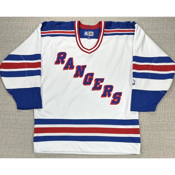 STARTER Other - Vintage New York Rangers Jersey Mens Large White NHL Hockey Starter